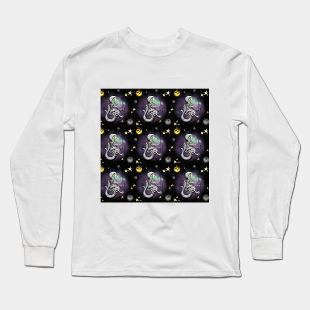 Space dino Long Sleeve T-Shirt by Roots0121